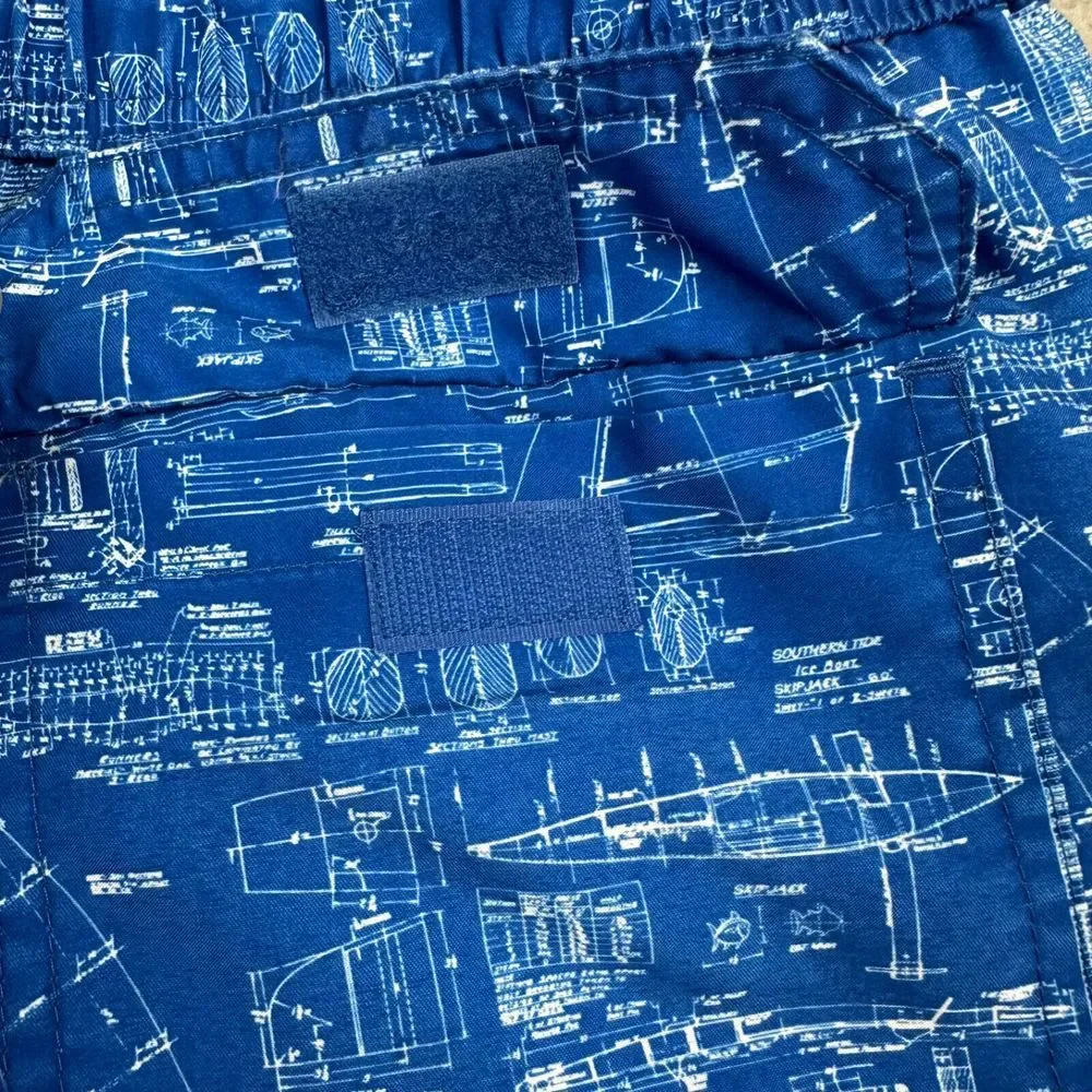 Southern Tide Men's Medium Swim Trunks SkipJack‎ Board Shorts Boat Blue Lined
